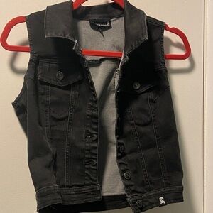 Sourpuss Black Denim Vest